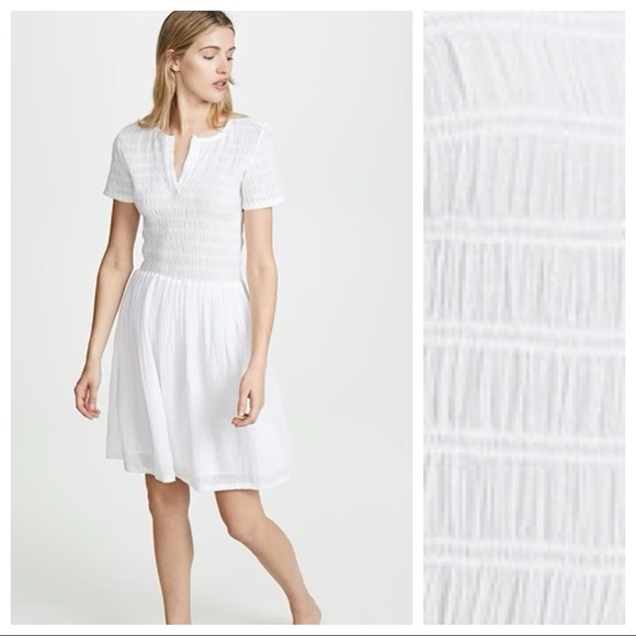 COPY - NWT. Club Monaco White Midi Tiyah Dress. Size 6. - Picture 1 of 7